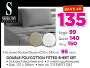 Sheraton Queen Polycotton Fitted Sheet Set