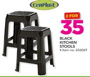 Cenplast Black Kitchen Stools-For 2