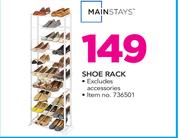Mainstays Shoe Rack Excludig Accessories