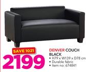 Denver Couch Black