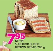 Nutri Superior Sliced Brown Bread-700gm