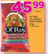 OL'Roy All Adult Dog Food Assorted-8kg Per Pack