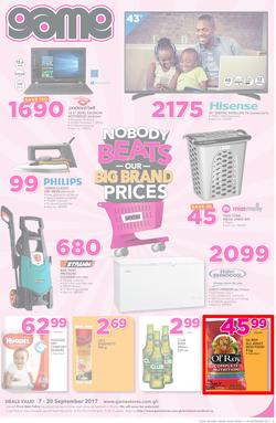 Game Ghana: Nobody Beats Our Big Brand Prices (7 Sep - 20 Sep 2017), page 1