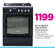 Scanfrost 60cm Black Gas Stove STOVE SFC6402
