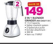 Logik 2 In 1 Blender Grinder RSH-245611-01