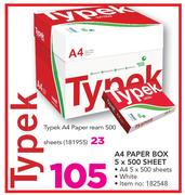 Typek A4 Paper Box 5 x 500 Sheet