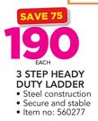 Home Quip 3 Step Heavy Duty Ladder
