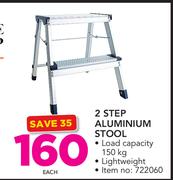Home Quip 2 Step Aluminium Stool-Each