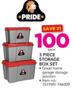 Pride 3 Piee Storage Box Set-Each