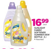 Sunlight Fabric Softener Summer Dew Bottle Assorted-2Ltr Each