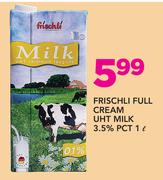 Frischli Full Cream UHT Milk 3.5% PCT-1Ltr