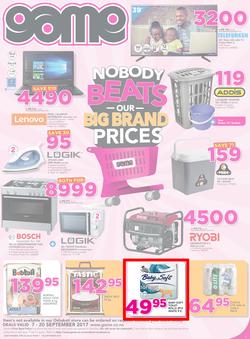 Game Namibia : Oshakati Nobody Beats Our Big Brand Prices (7 Sep - 20 Sep 2017), page 1