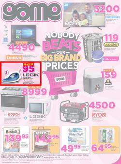 Game Namibia : Oshakati Nobody Beats Our Big Brand Prices (7 Sep - 20 Sep 2017), page 1