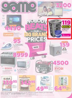 Game Namibia : Oshakati Nobody Beats Our Big Brand Prices (7 Sep - 20 Sep 2017), page 1