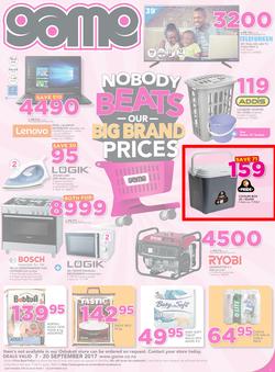 Game Namibia : Oshakati Nobody Beats Our Big Brand Prices (7 Sep - 20 Sep 2017), page 1