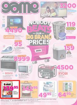 Game Namibia : Oshakati Nobody Beats Our Big Brand Prices (7 Sep - 20 Sep 2017), page 1