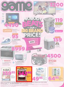 Game Namibia : Oshakati Nobody Beats Our Big Brand Prices (7 Sep - 20 Sep 2017), page 1