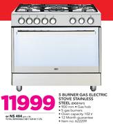 Defy 5 Burner Gas Electric Stove Stainlee Steel DGS161