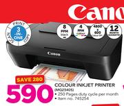Canon Colour Inkjet Printer MG2540S