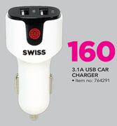 Swiss 3.1A USB Car Charger