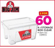 Big Jim Storage Box Clear-3 x 4Ltr