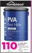 Homestead Fast Hide Matt PVA-5Ltr Each