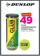 Dunlop Club Championship Tennis Ball