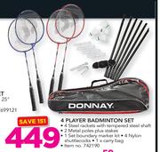 Donnay 4 Player Badminton Set