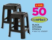 Cenplast Black Kitchen Stools-For 2