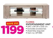 Flores Entertainment Unit-H41 X W139 X D35cm Excluding Accessories