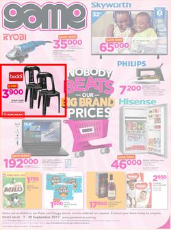 Game Nigeria : Nobody Beats Our Big Brand Prices (7 Sep - 20 Sep 2017), page 1