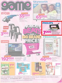 Game Nigeria : Nobody Beats Our Big Brand Prices (7 Sep - 20 Sep 2017), page 1