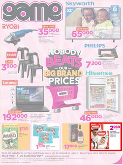 Game Nigeria : Nobody Beats Our Big Brand Prices (7 Sep - 20 Sep 2017), page 1