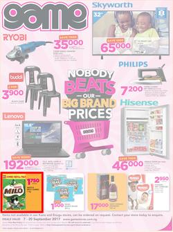 Game Nigeria : Nobody Beats Our Big Brand Prices (7 Sep - 20 Sep 2017), page 1