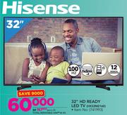 Hisense 32" HD Ready LED TV HX32M2160