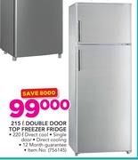 Hisense 215Ltr Double Door Top Freezer Fridge