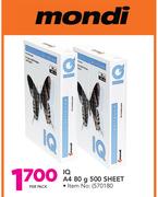 Mondi IQ A4 500 Sheet-80g Per Pack