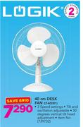 Logik 40cm Desk Fan LT-40D01