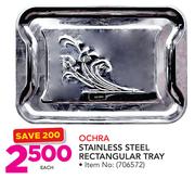 Ochra Stainless Steel Rectangular Tray-Each