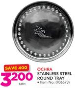 Ochra Stainless Steel Round Tray-Each