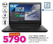 Lenovo 15.6" Intel Core i3 Notebook IDEAPAD 110