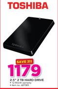 Toshiba 2.5" 2TB Hard Drive