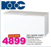 KIC 55Ltr White Chest Freezer KCG 570 1