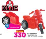 Big Jim Red Scooter With Big Jim Trailer