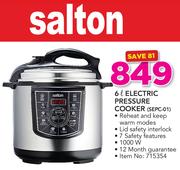 Salton 6Ltr Electric Pressure Cooker SEPC-01