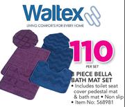 Waltex 8 Piece Bella Bath Mat Set-Per Set