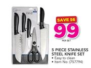 Mainstays 5 Piece Stainless Steel Knife Set