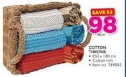 Mainstays Cotton Throws-Each