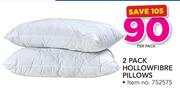 Mainstays 2 Pack Hollowfibre Pillows