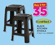 Cenplast Black Kitchen Stools-For 2